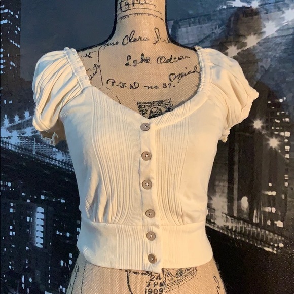 Free People Knit V-Neck Crop Top - Picture 4 of 5